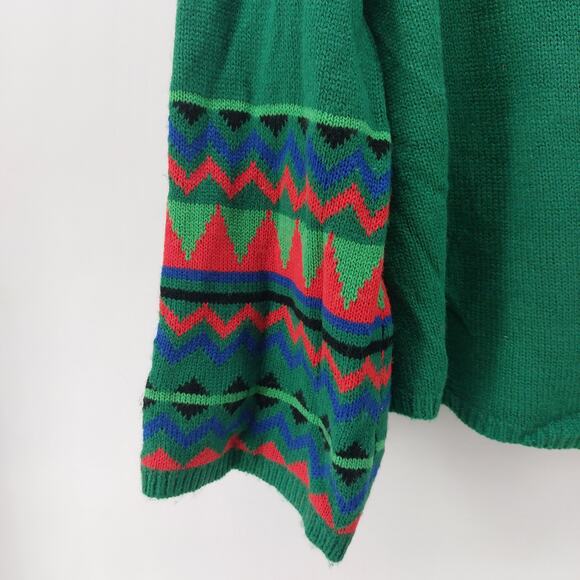 Holiday Time Sz 20 Green Ugly Christmas Sweater Red Pepper - Picture 11 of 16